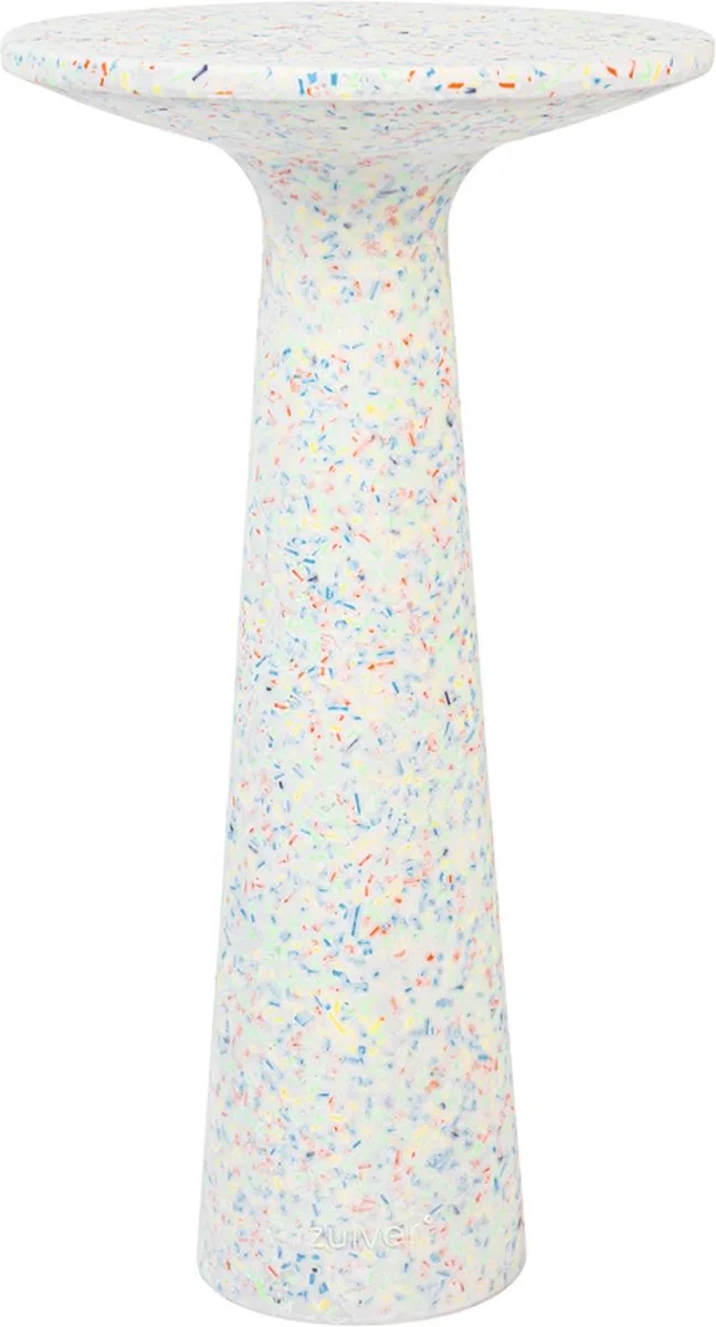 Victoria Bijzettafel Rond 30 cm Gerecycled Plastic van Zuiver in Multi colour – productfoto