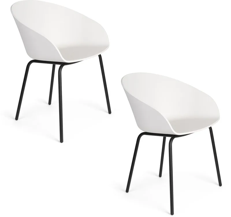 Void Eetkamerstoelen - Set van 2 van Zuiver in Wit – productfoto