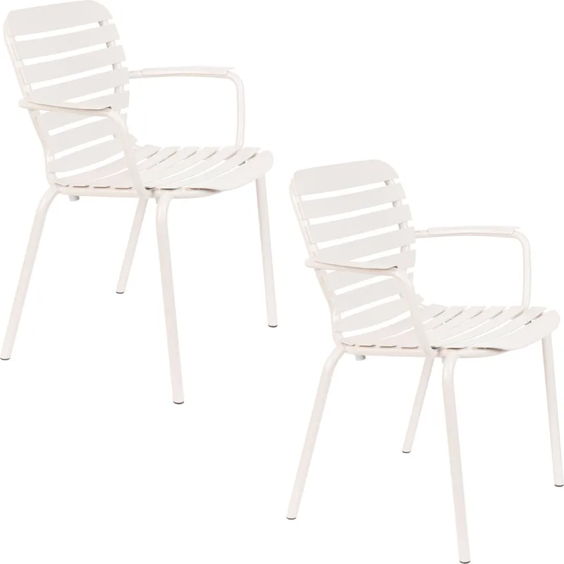 Vondel Tuinstoel Armleuning Clay - Set van 2 van Zuiver in Wit – productfoto