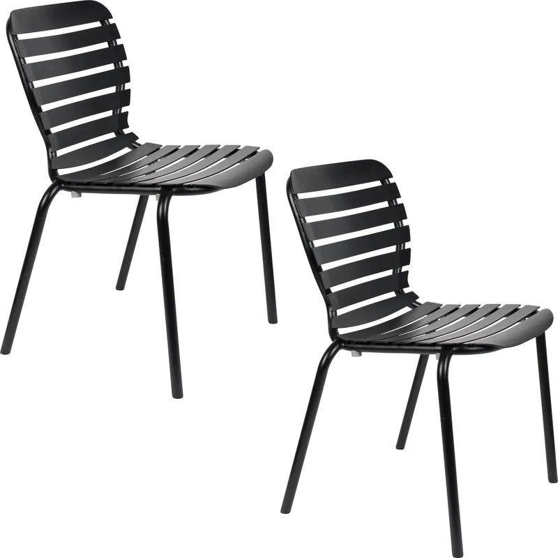 Vondel Tuinstoel - Set van 2 van Zuiver in Zwart – productfoto
