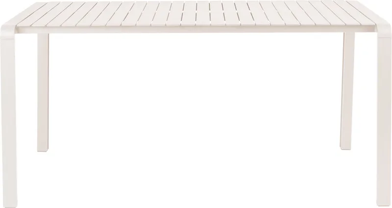 Vondel Tuintafel 168,5x87 cm Clay Aluminium van Zuiver in Wit – productfoto