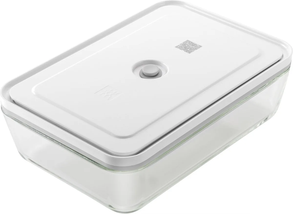 Fresh & Save Vacuüm gratineerschotel – Opbergdoos – Vacuüm Vershouddoos met Deksel 2850ml – glas fra Zwilling i Grå – produktbillede