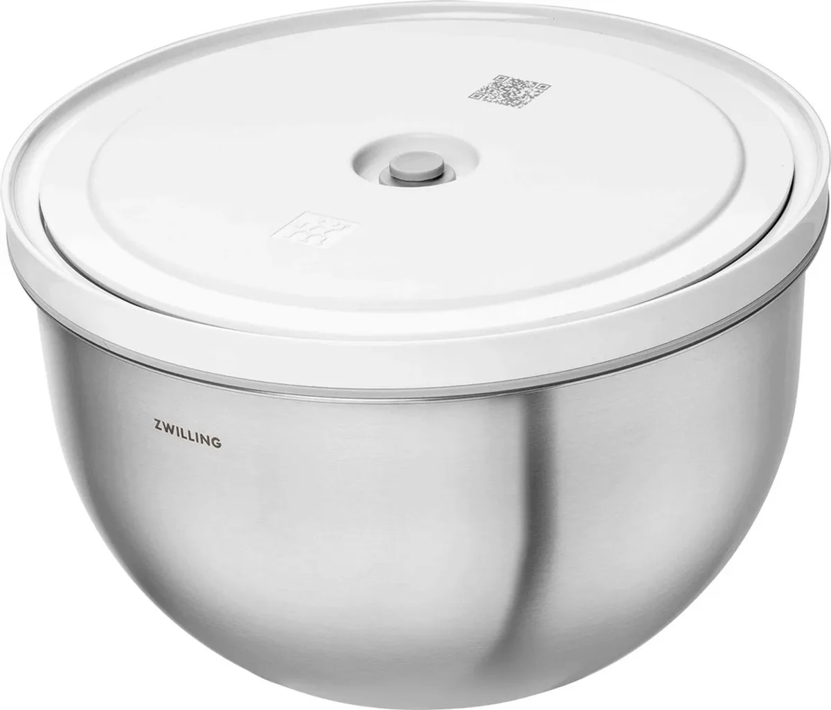 Fresh & Save Vacuüm kom L 24 cm - RVS - 4 liter - Met vacuümdeksel von Zwilling in Silber – Produktfoto