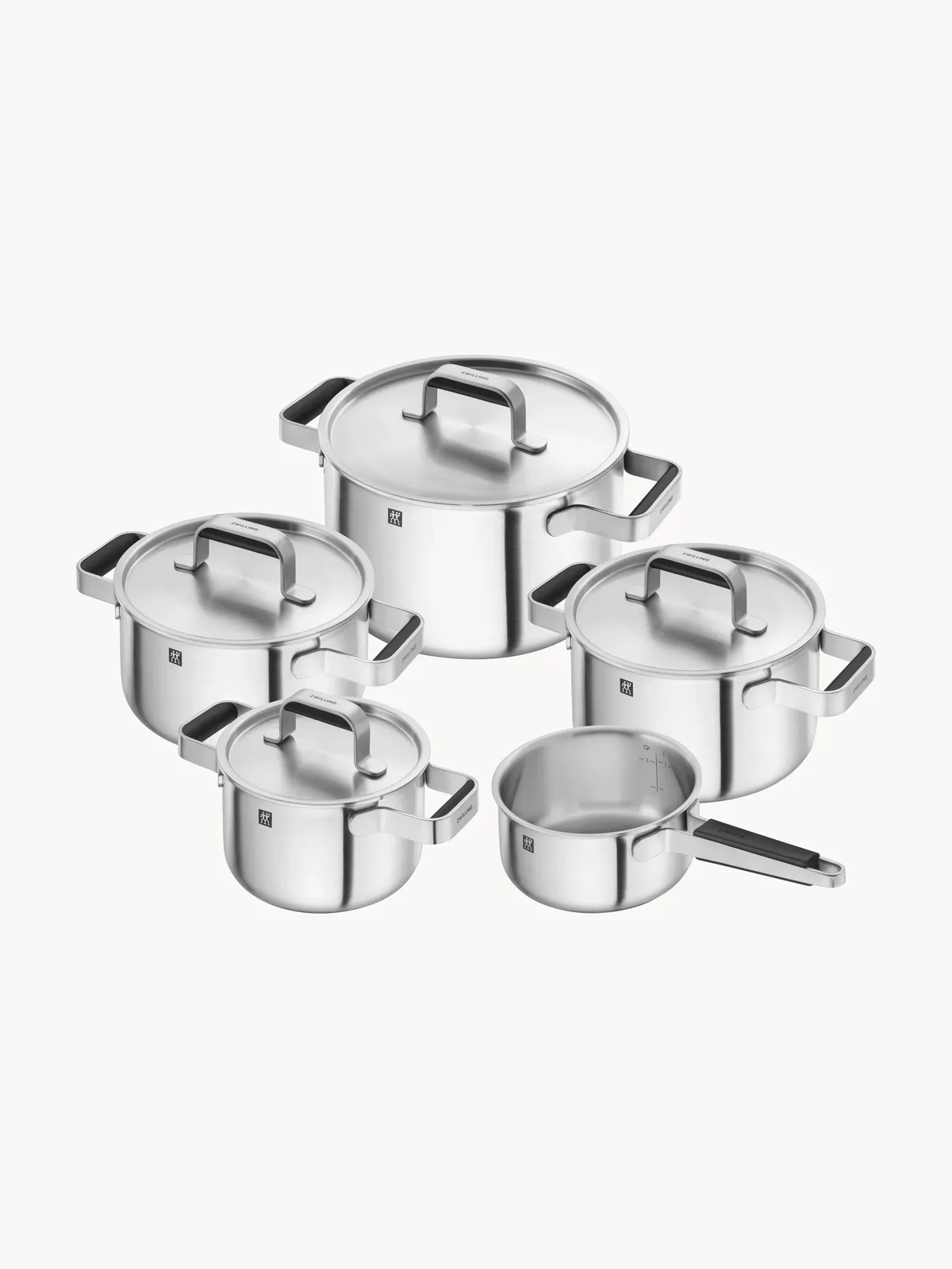 Kookpottenset Pure van edelstaal, 5-delig fra Zwilling – produktbillede