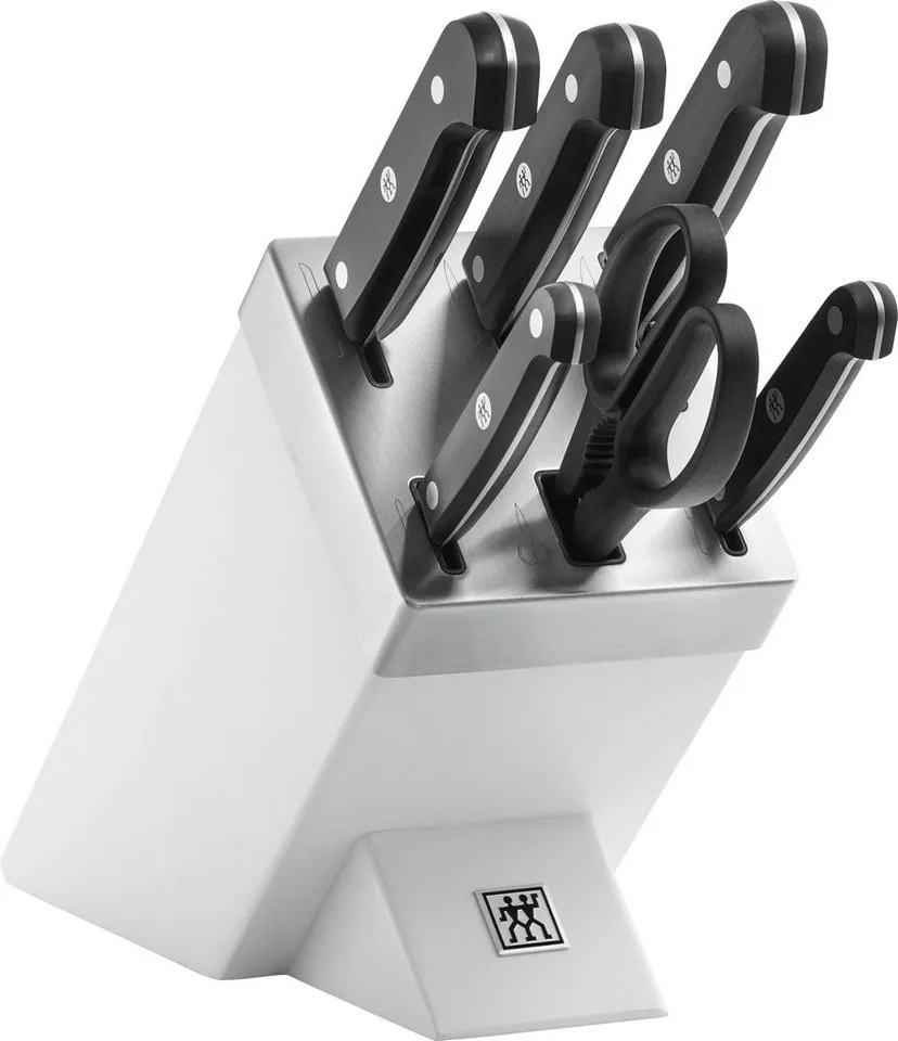 Messerblock Gourmet (7tlg), selbstschärfend de Zwilling en Blanc – photo du produit
