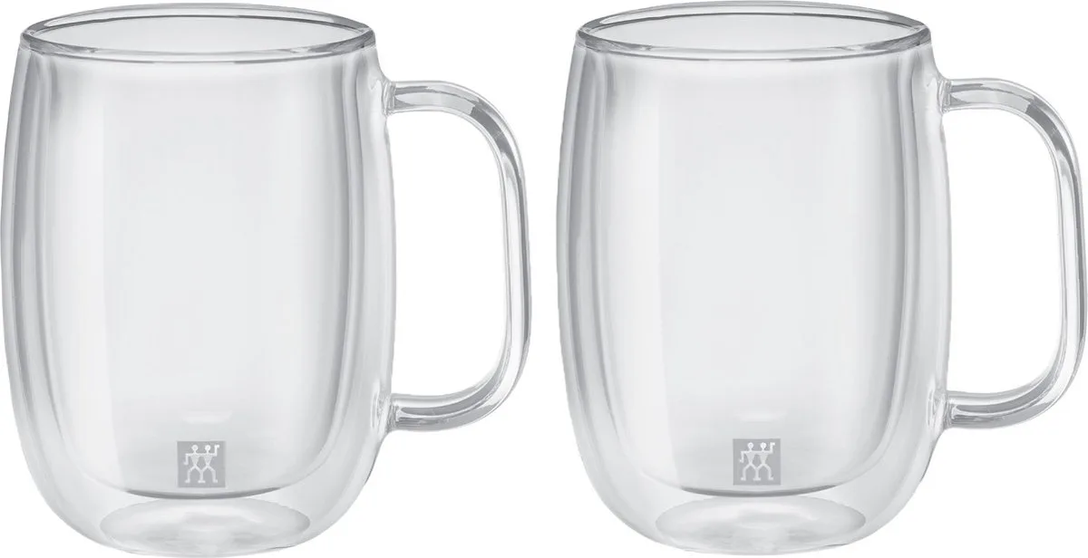 Sorrento Dubbelwandig Koffieglas - Met oor - 355ml - 2 stuks von Zwilling in Transparent – Produktfoto