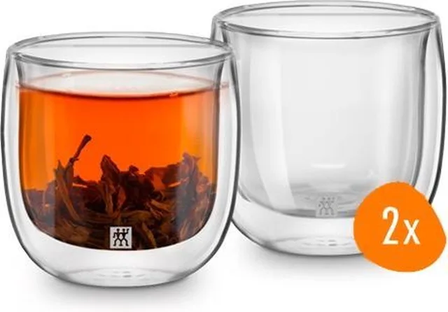 Sorrento Dubbelwandig Theeglas - 240 ml - 2 stuks