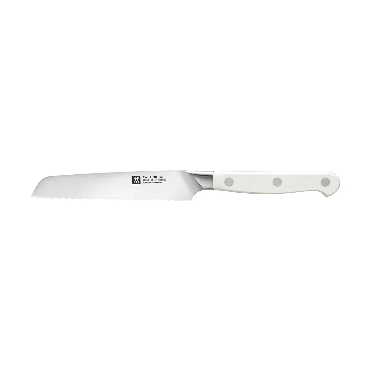 Zwilling pro le blanc gezacktes Allzweckmesser 13 cm Weiß-Edelstahl von Zwilling – Produktfoto