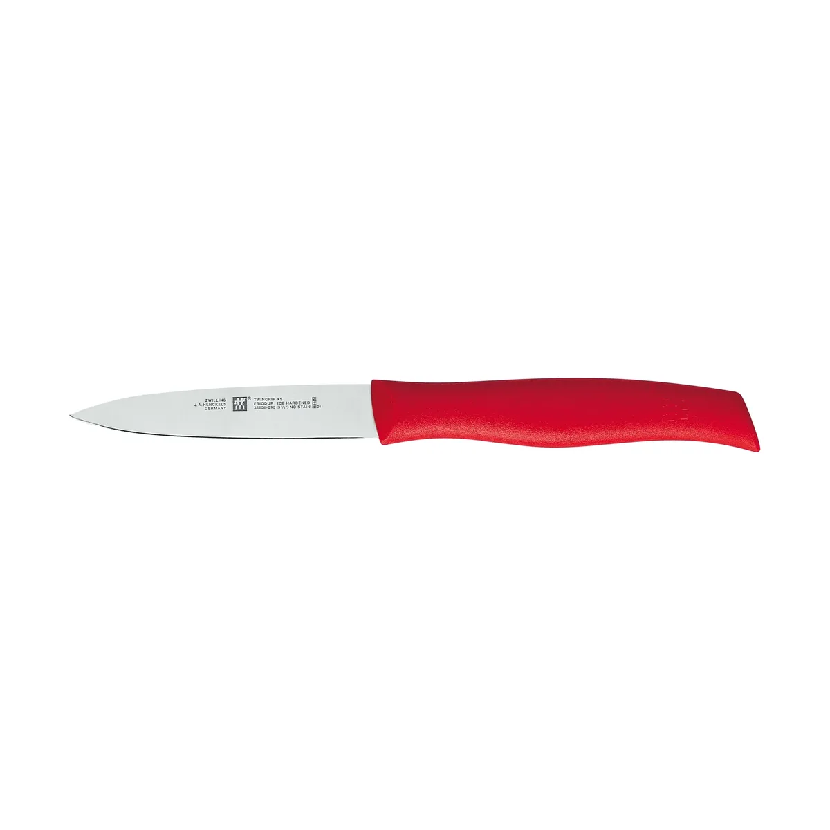 Couteau à légumes pointu Zwilling Twin Grip 9 cm Rouge-acier inoxydable de Zwilling – photo du produit