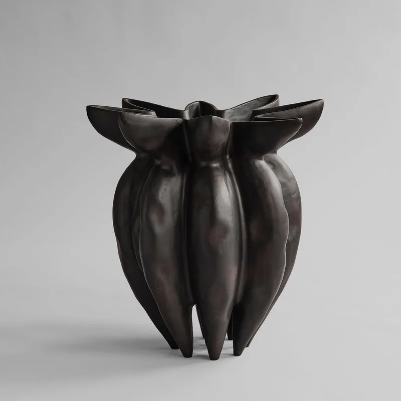 Lotus Vase, Big - Coffee von 101 Copenhagen – Produktfoto 2 von 2