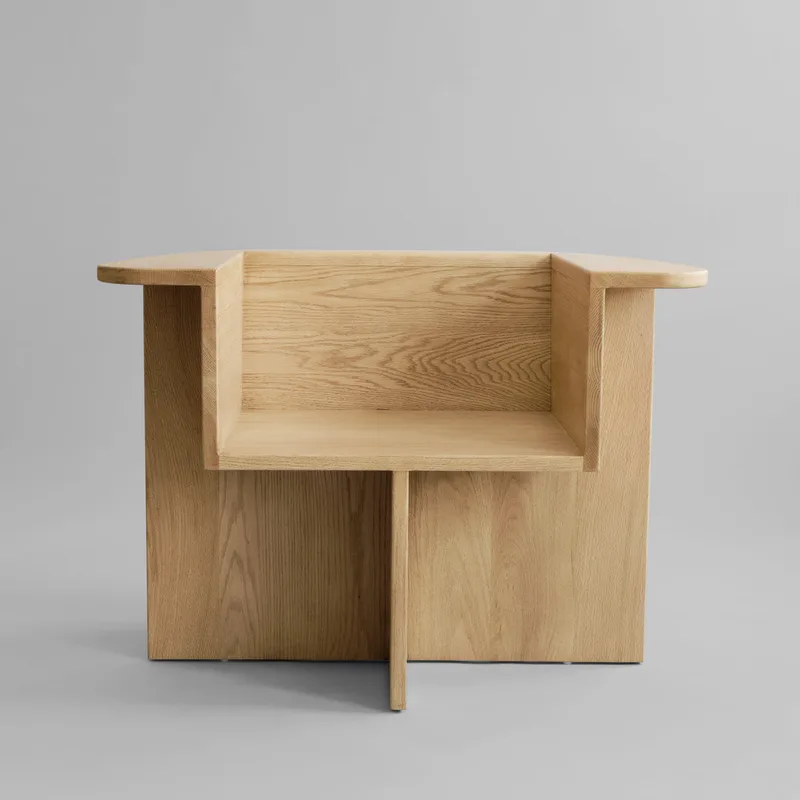 Brutus Lounge Chair - Natural Oak van 101 Copenhagen – productfoto