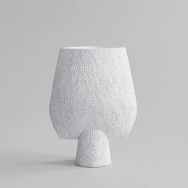 Sphere Vase Square Shisen, Big - Bone White by 101 Copenhagen – product photo