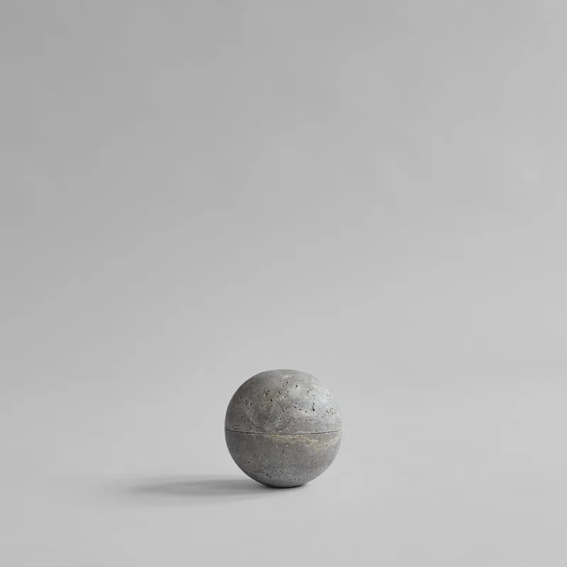 Enkei Jar, Medio - Silver Travertine von 101 Copenhagen – Produktfoto