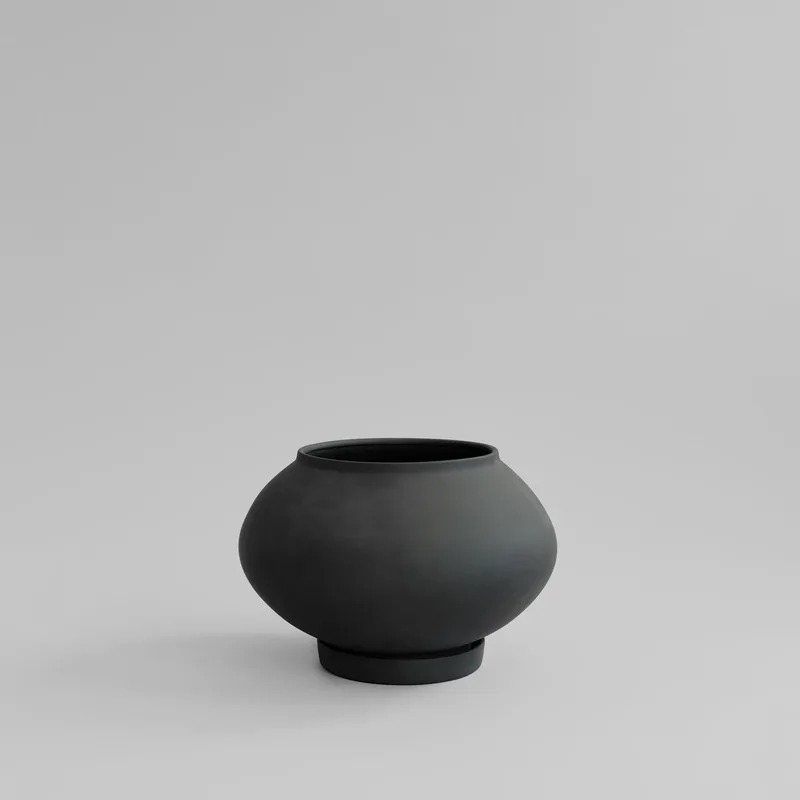 Sunao Plant Pot Fat, Medio - Black de 101 Copenhagen – photo du produit