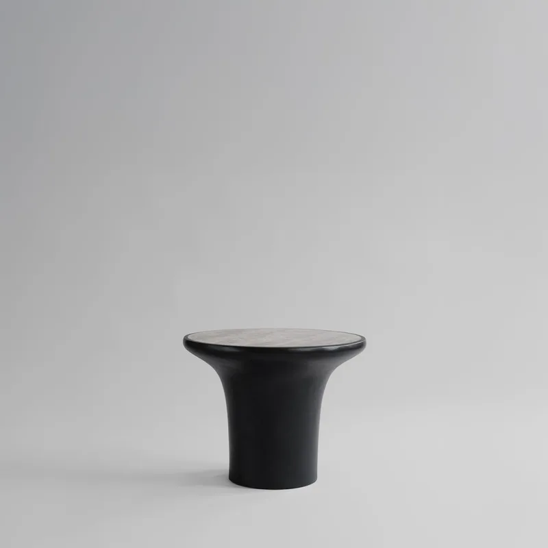 Trumpet Table, Low - Silver Travertine by 101 Copenhagen – product photo