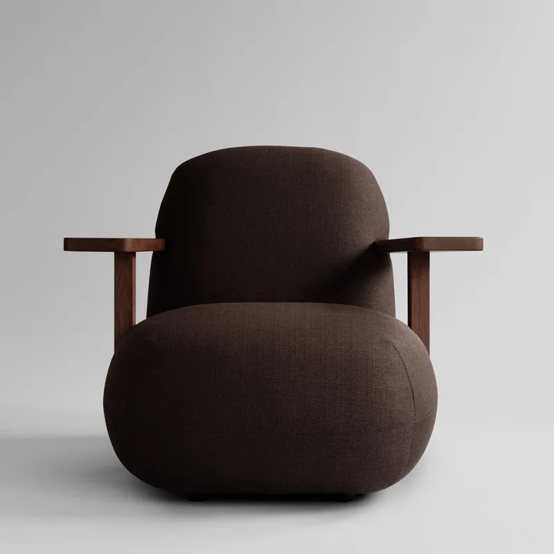 Toe Chair Armrest - Classic Brown Oak / Dark Brown by 101 Copenhagen – product photo