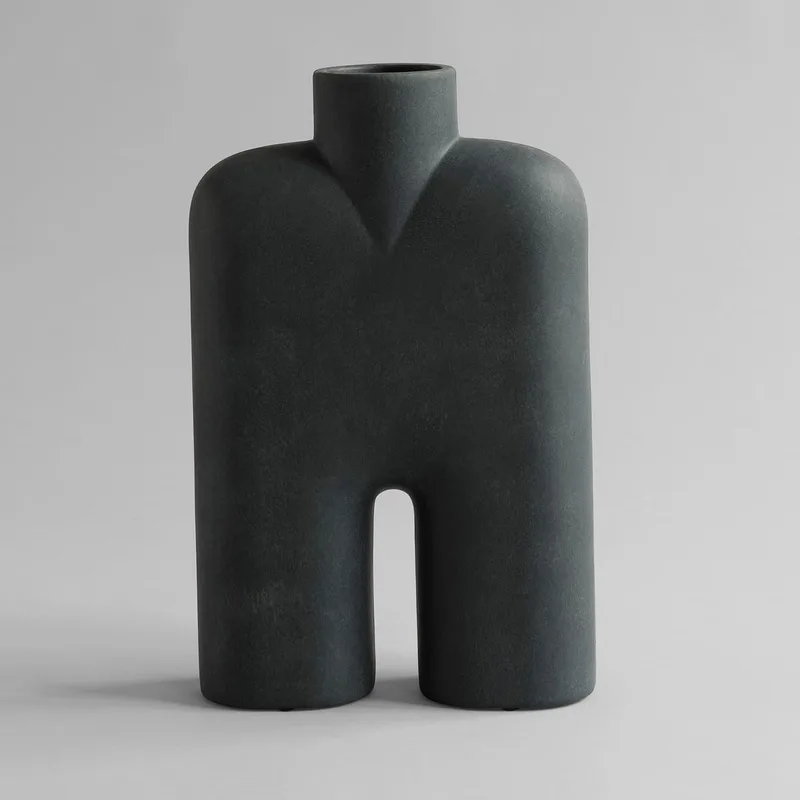 Cobra Vase Tall, Hexa - Black by 101 Copenhagen – product photo