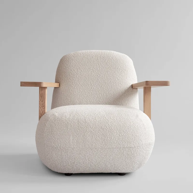 Toe Chair Armrest - Natural Oak / Off White de 101 Copenhagen – photo du produit