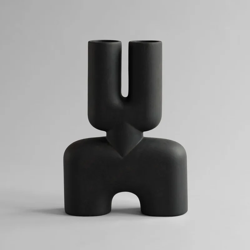 Cobra Vase Double, Medio - Coffee by 101 Copenhagen – product photo