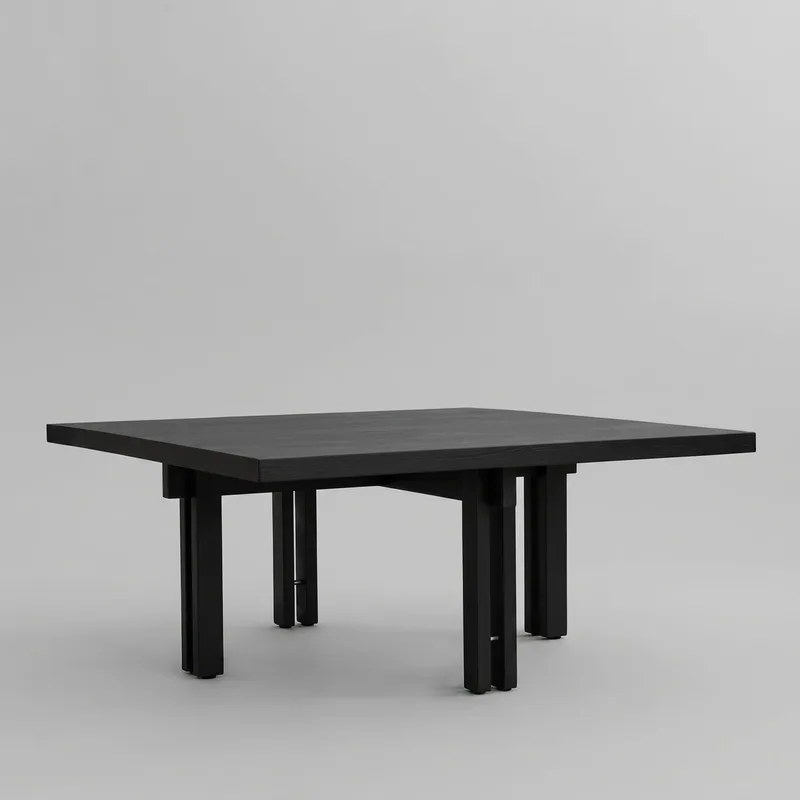 Plinth Coffee Table, 80x80 - Coffee Black Oak de 101 Copenhagen – photo du produit