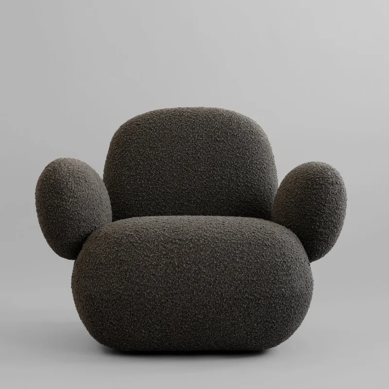 Toe Armchair, Flat - Deep Taupe (A2635) van 101 Copenhagen – productfoto