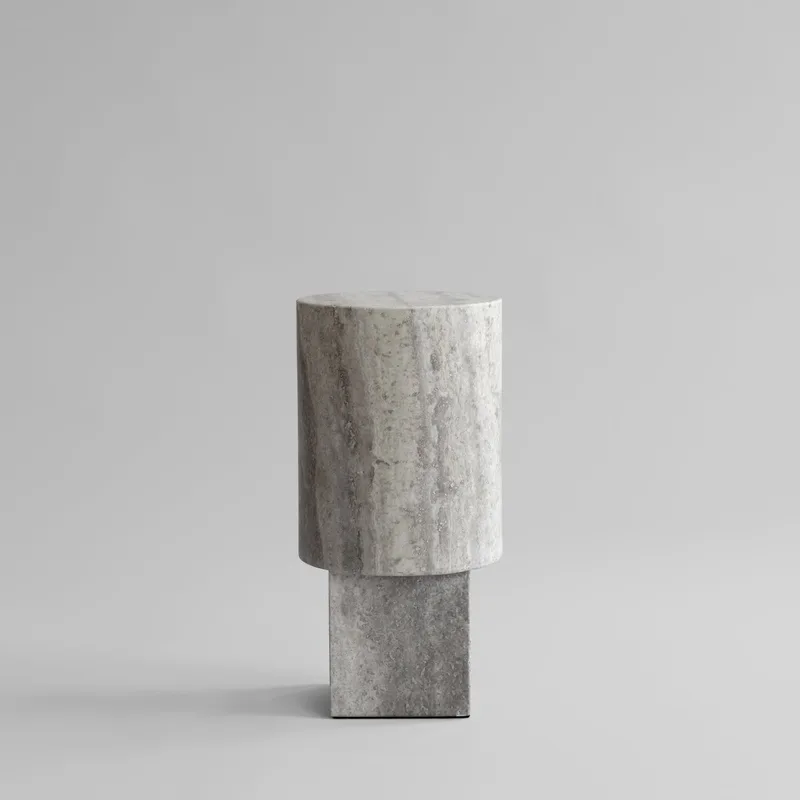 Column Table - Silver Travertine de 101 Copenhagen – photo du produit