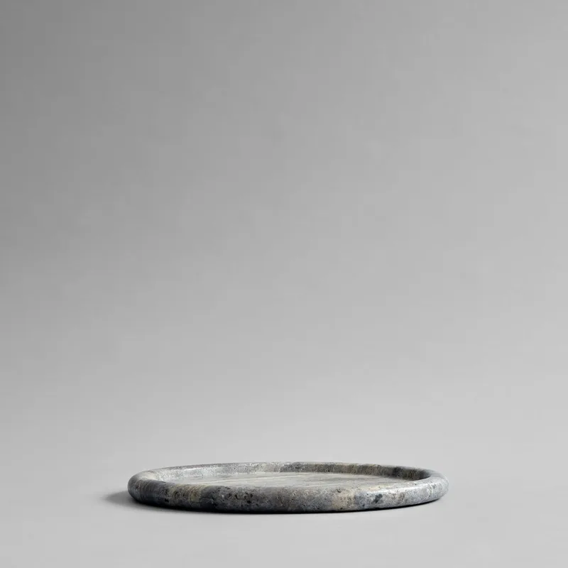 Enkei Tray, Maxi - Silver Travertine by 101 Copenhagen – product photo