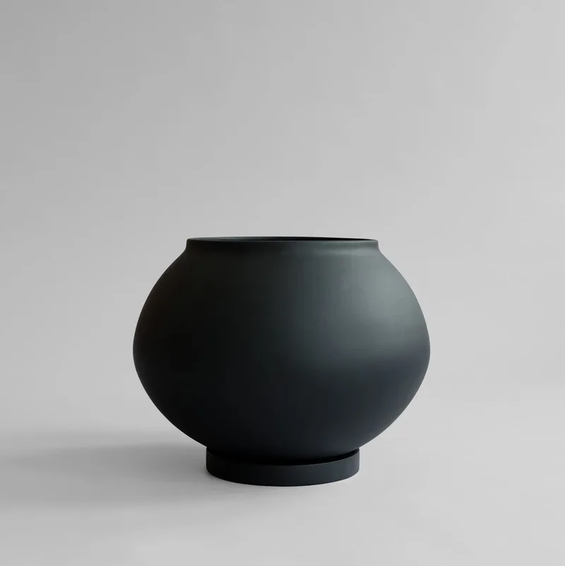 Sunao Plant Pot Fat, Hexa - Black van 101 Copenhagen – productfoto