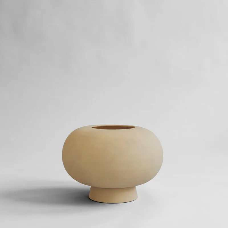 Kabin Vase, Fat - Sand by 101 Copenhagen – product photo