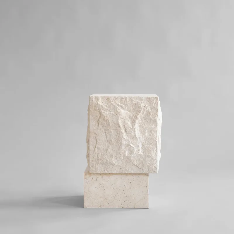 Temple Coffee Table, Tall - Limestone van 101 Copenhagen – productfoto