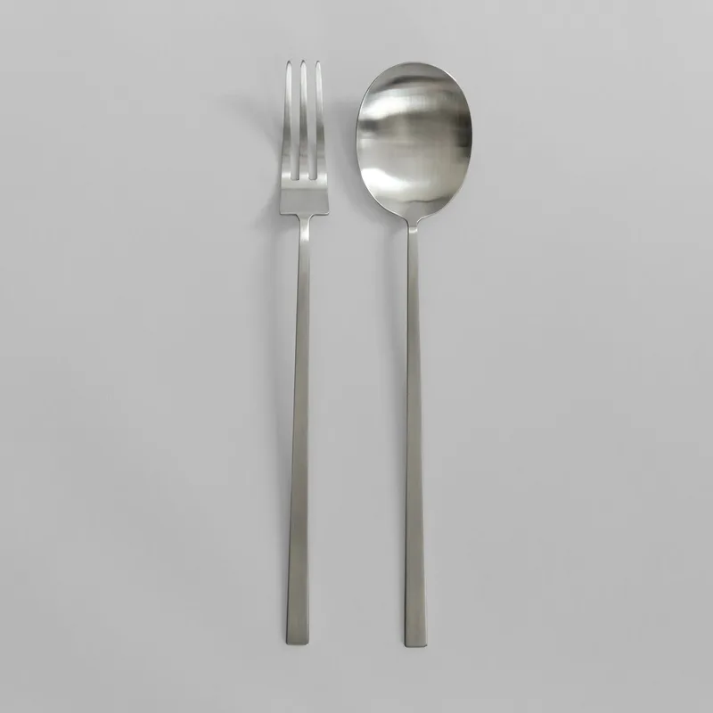 Kogei Salad Servers - Brushed Steel by 101 Copenhagen – product photo