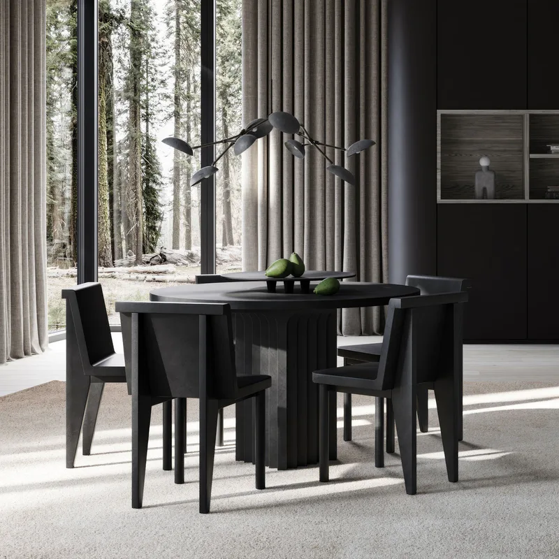 Brutus Slim Dining Chair - Coffee by 101 Copenhagen – interior photo