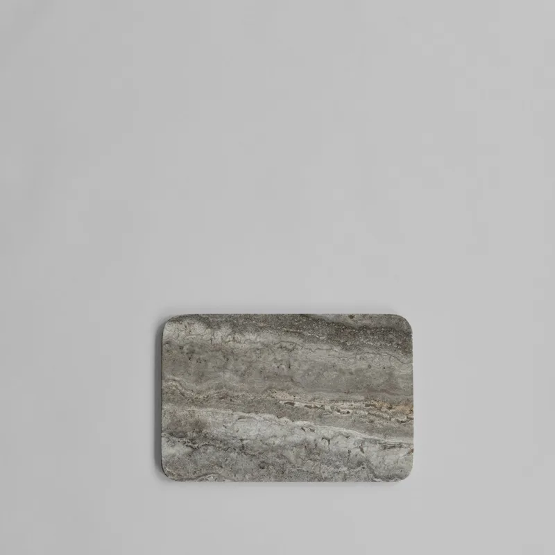 Enkei Tray Rectangular, Mini - Silver Travertine by 101 Copenhagen – product photo