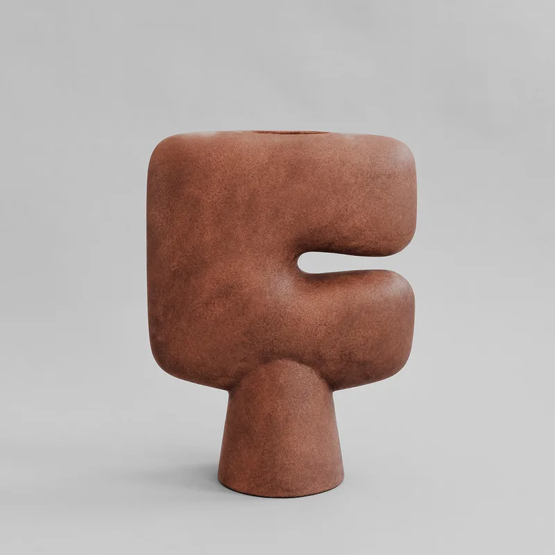 Tribal Vase, Big - Terracotta van 101 Copenhagen – productfoto
