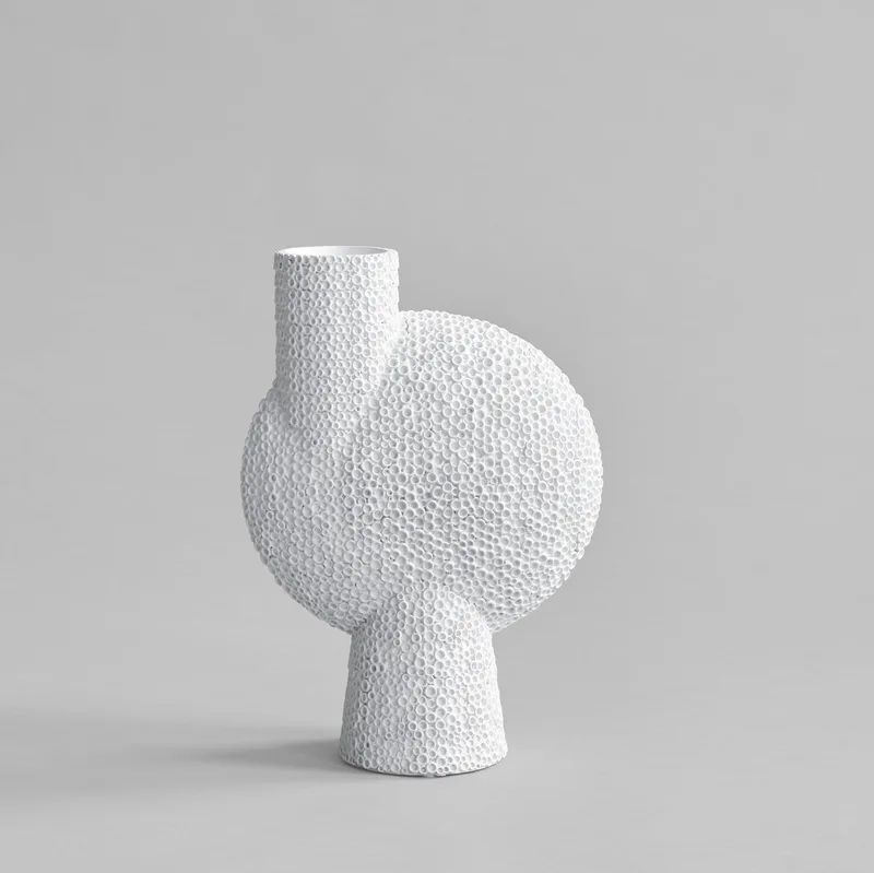 Sphere Vase Bubl Shisen, Big - Bone White by 101 Copenhagen – product photo