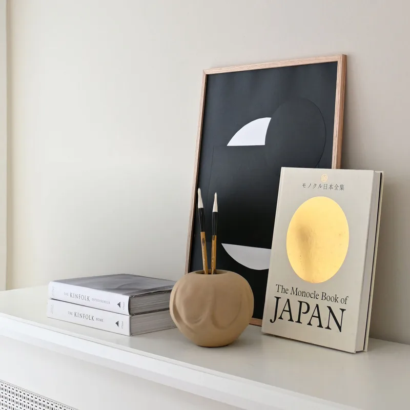 Orimono Vase, Mini - Sand by 101 Copenhagen – interior photo