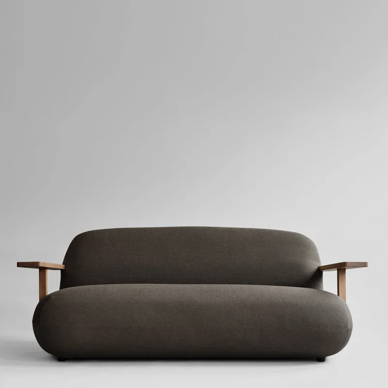 Toe Sofa - Teak / Stone Gray von 101 Copenhagen – Produktfoto