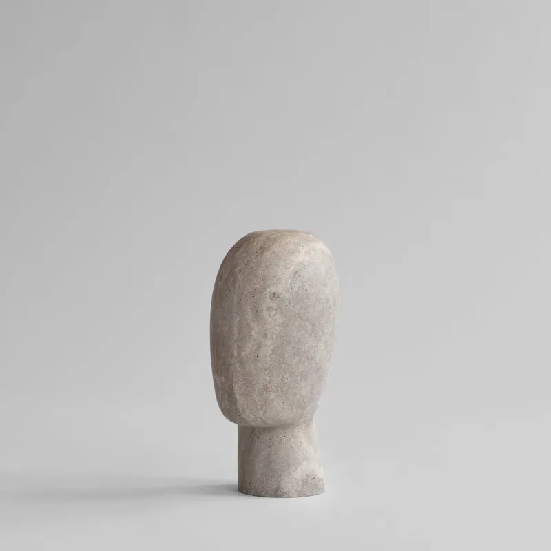 Head Sculpture, Medio - Silver Travertine by 101 Copenhagen – product photo