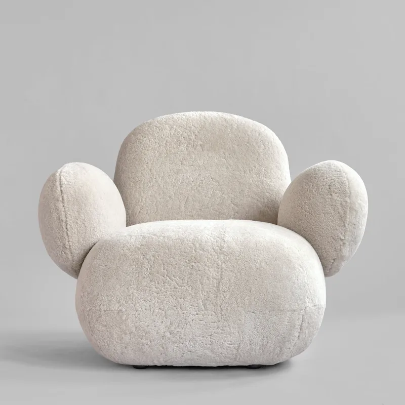 Toe Armchair, Flat - Sheepskin van 101 Copenhagen – productfoto