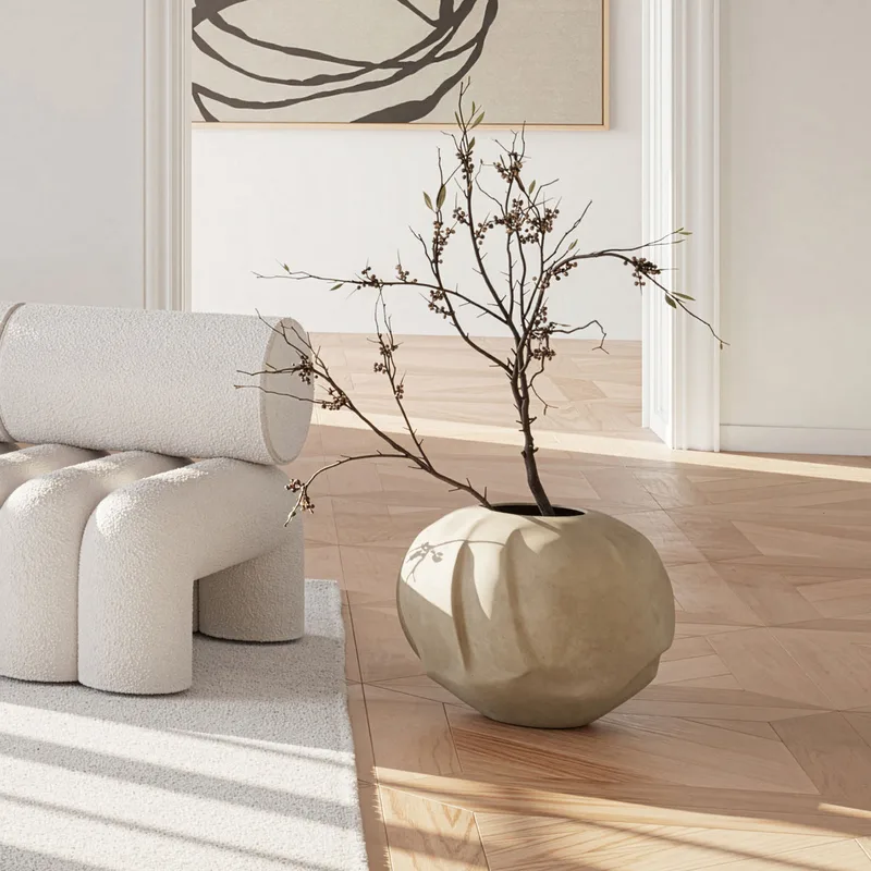Orimono Vase, Big - Sand by 101 Copenhagen – interior photo