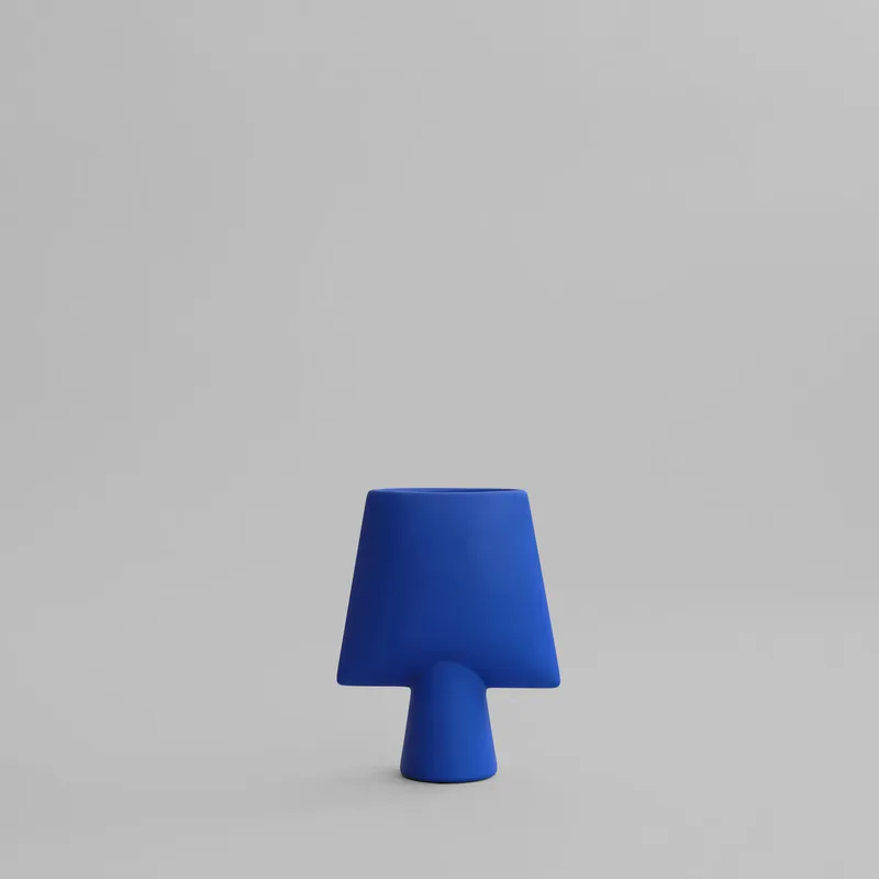Sphere Vase Square, Mini – Marrakech Blue by 101 Copenhagen – product photo