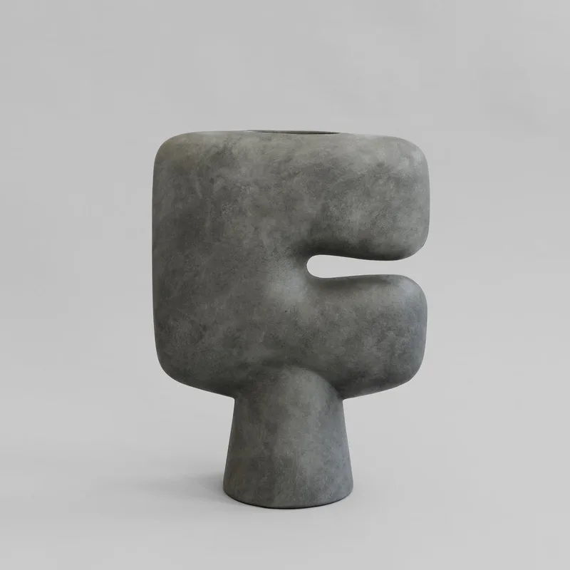 Tribal Vase, Big - Dark Grey by 101 Copenhagen – product photo