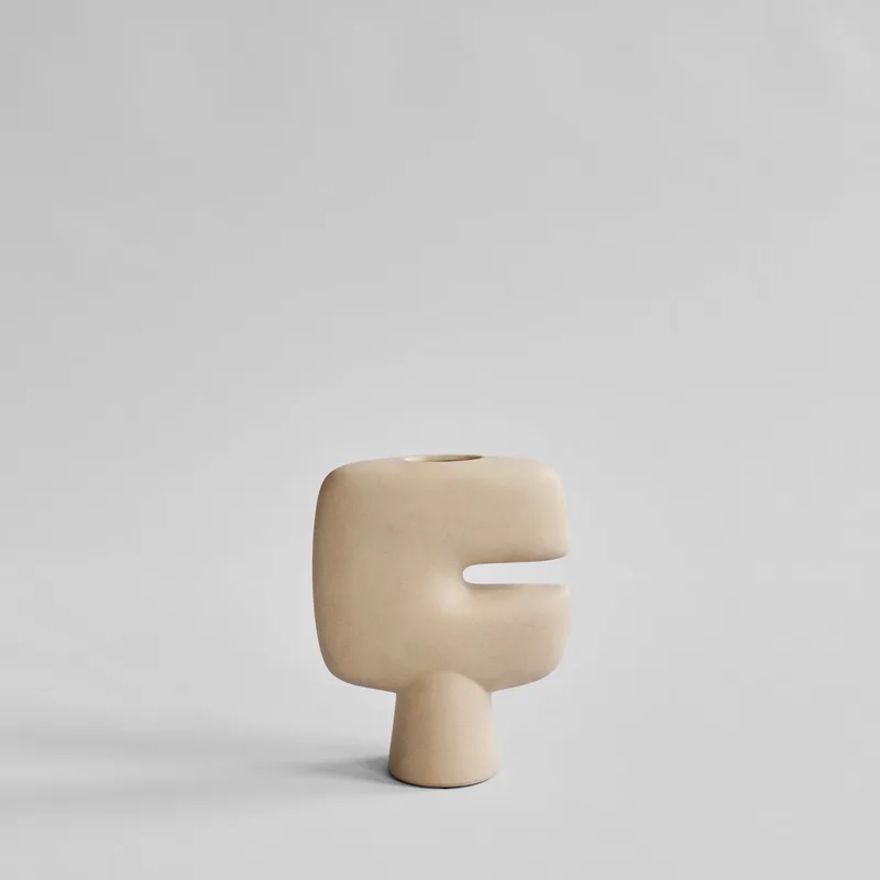 Tribal Vase, Mini - Sand by 101 Copenhagen – product photo