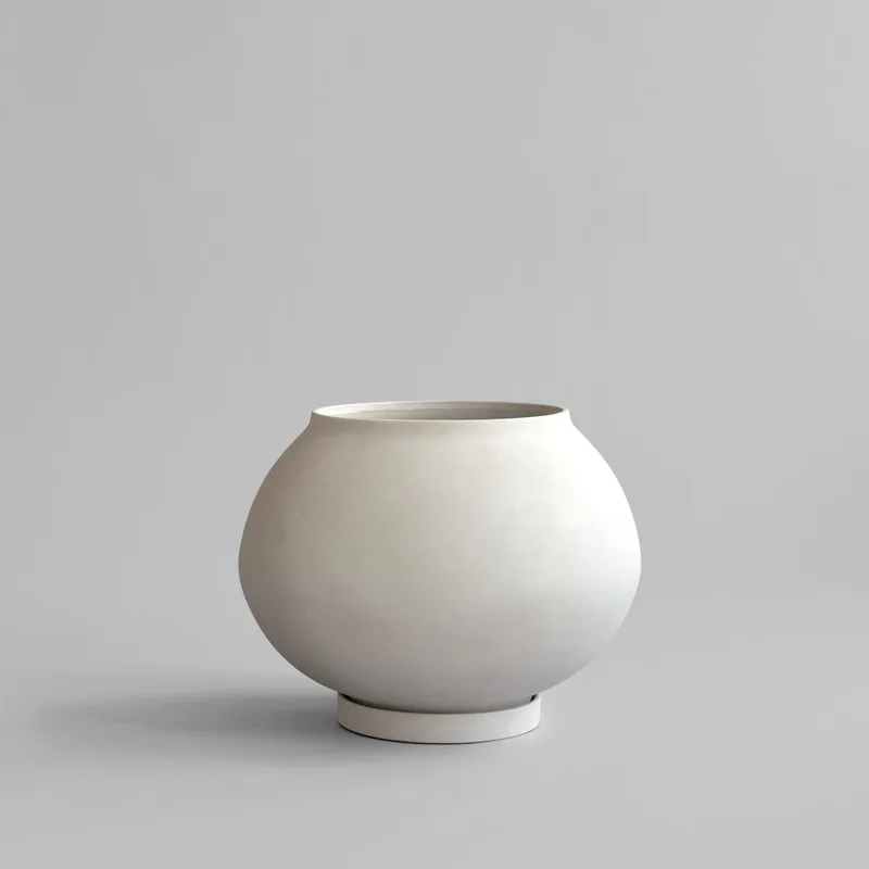 Sunao Plant Pot Fat, Big - Birch by 101 Copenhagen – product photo