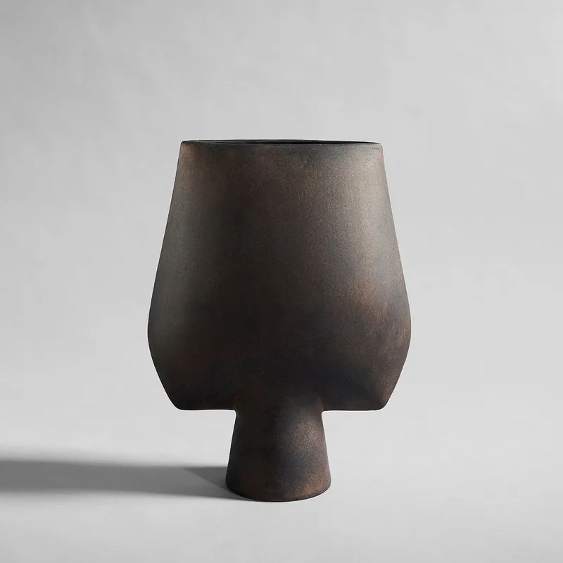 Sphere Vase Square, Big - Coffee de 101 Copenhagen – photo du produit