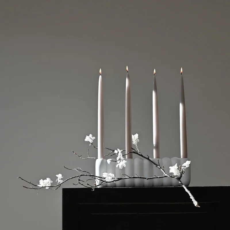 Tube Candle Holder, Big - Bone White by 101 Copenhagen – interior photo
