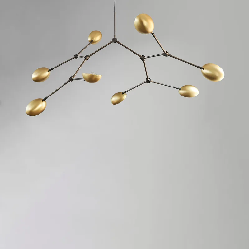 Drop Chandelier - Brass (5m) van 101 Copenhagen – productfoto