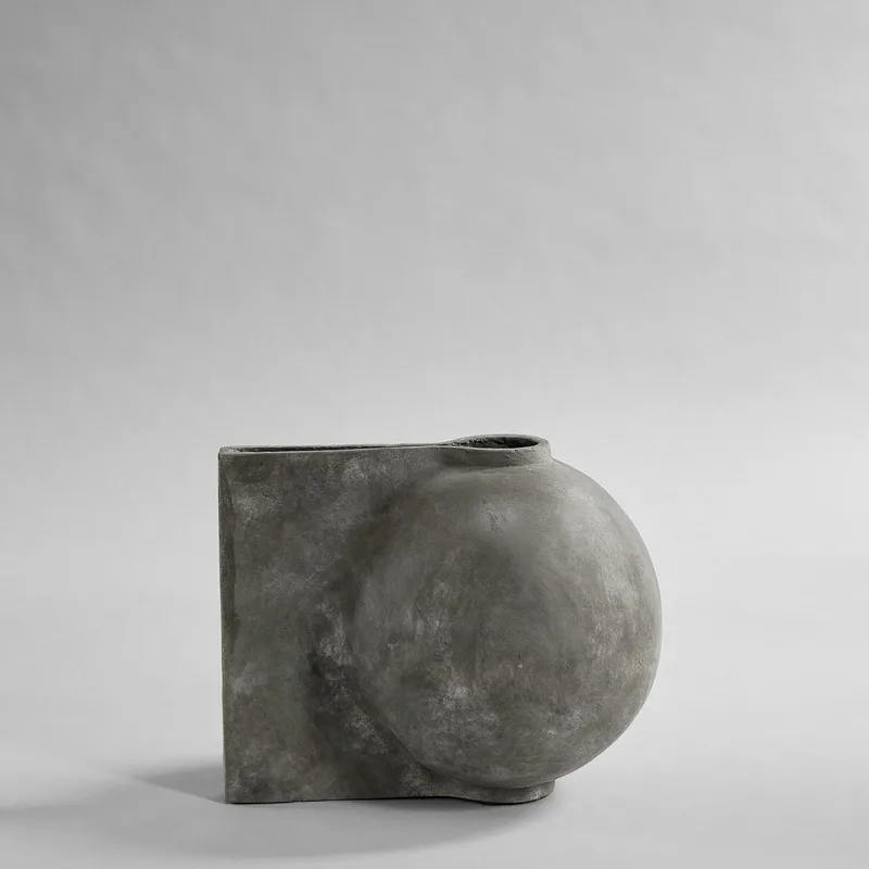 Offset Vase, Mini - Dark Grey by 101 Copenhagen – product photo