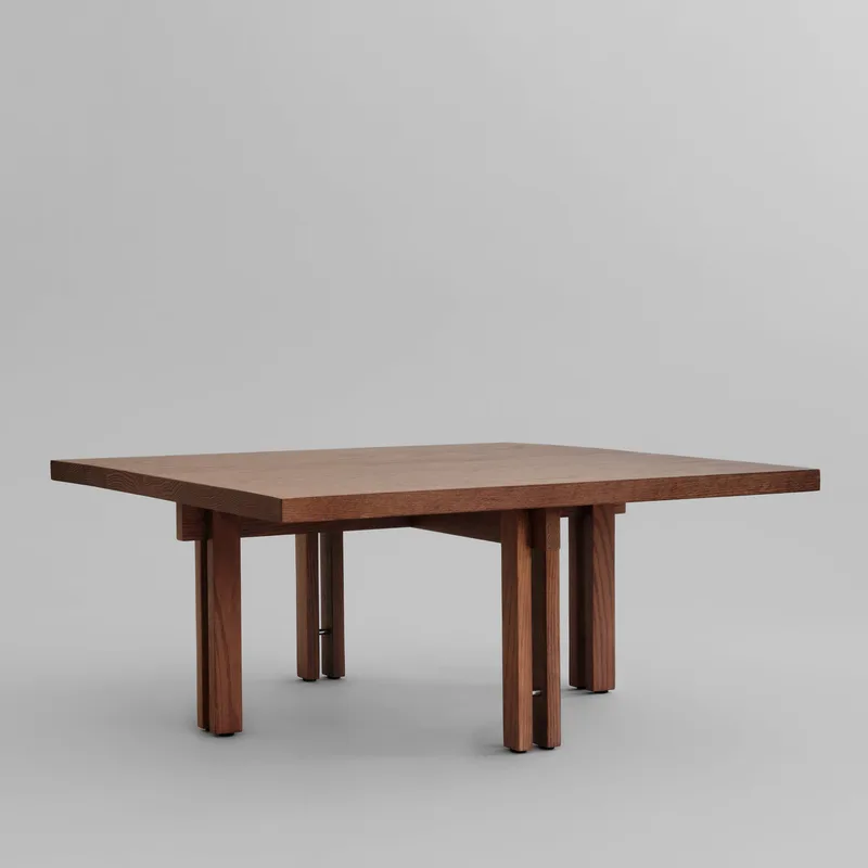 Plinth Coffee Table, 80x80 - Classic Brown Oak de 101 Copenhagen – photo du produit