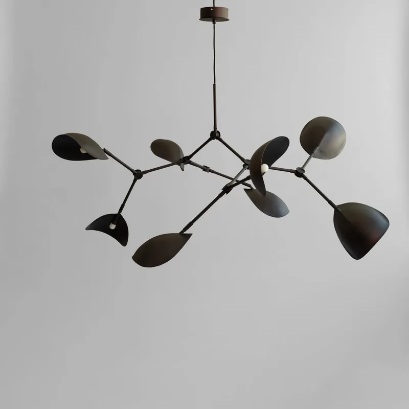 Stingray Chandelier - Burned Black (5m) von 101 Copenhagen – Produktfoto